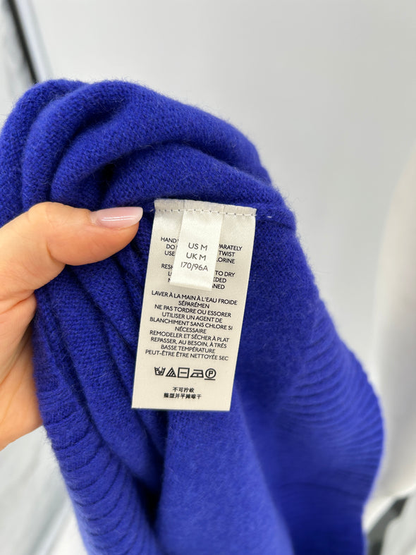 Pull col montant bleu électrique
