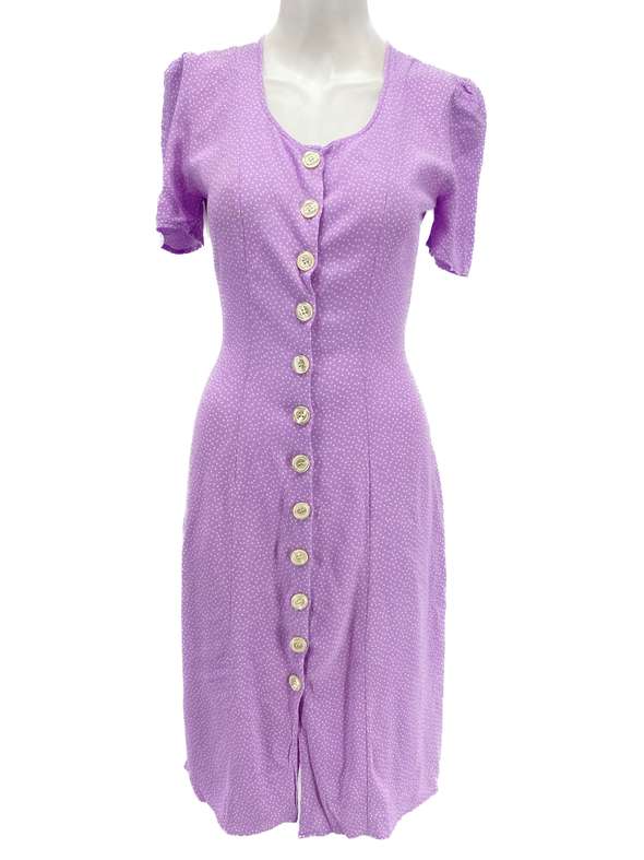 Robe violette à pois