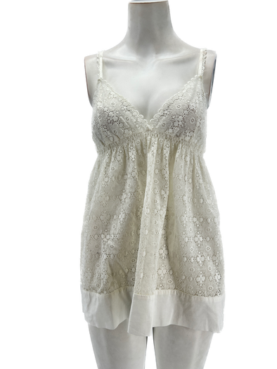 Débardeur en dentelle blanc