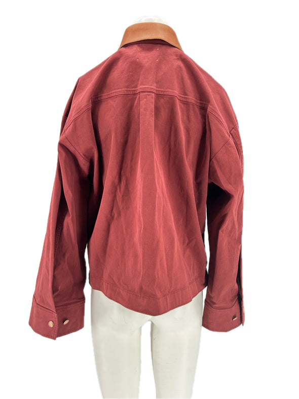 Veste en denim rouge