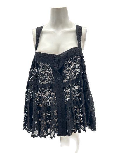 Débardeur en dentelle noir