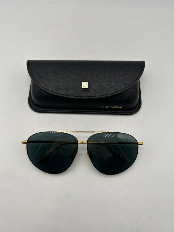 Lunettes de soleil noires et or