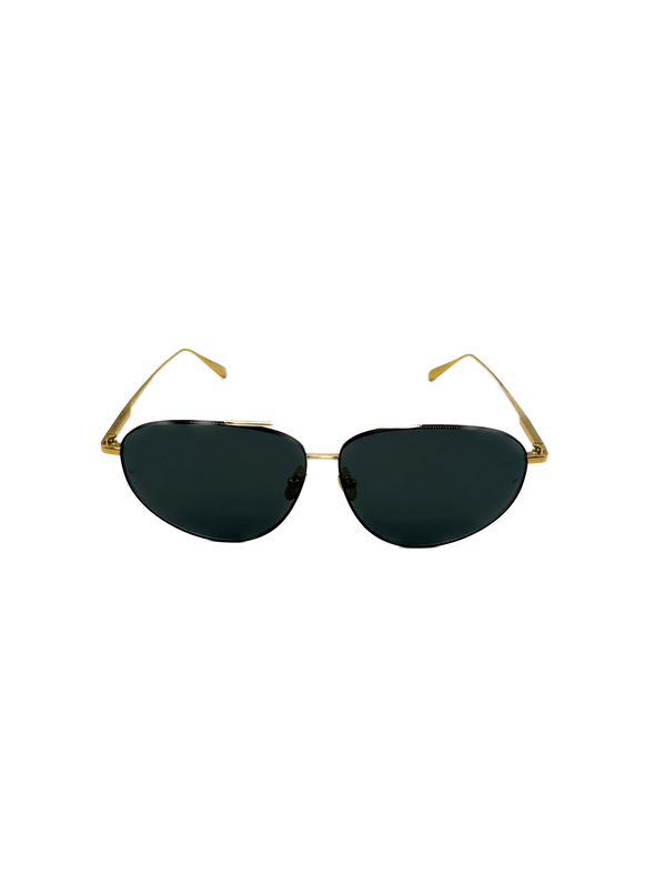Lunettes de soleil noires et or