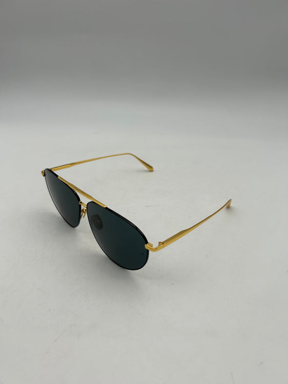 Lunettes de soleil noires et or