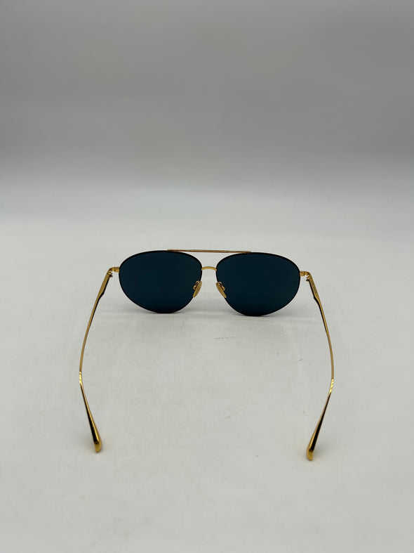 Lunettes de soleil noires et or