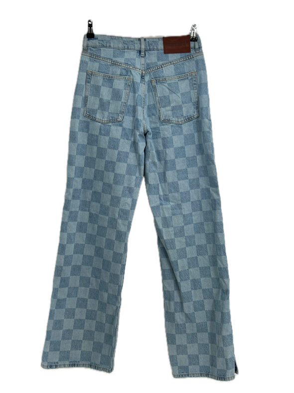 Jean bleu damier