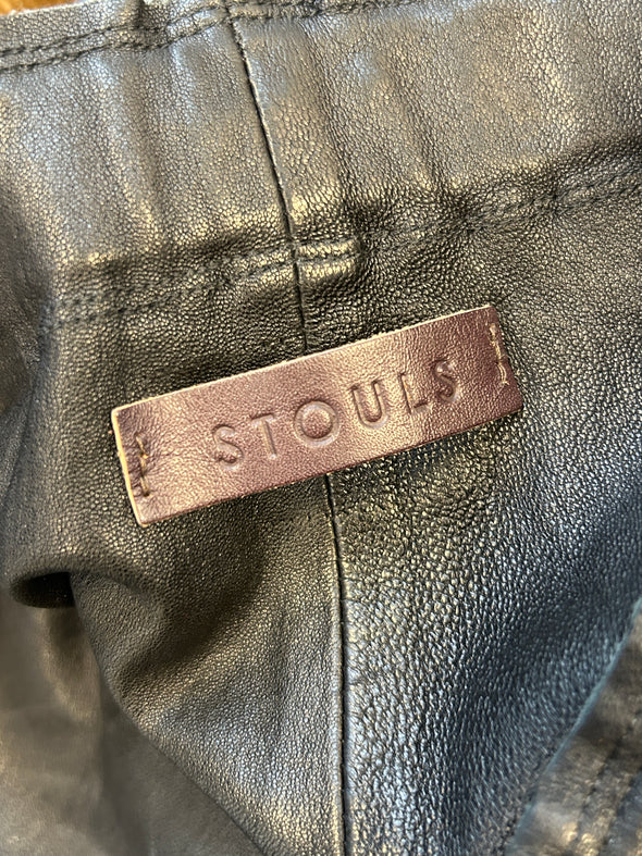 Pantalon slim en cuir