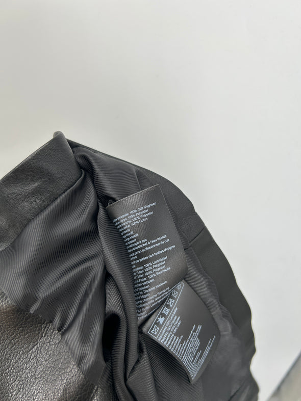 Blazer en cuir noir
