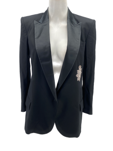 Blazer écusson en laine