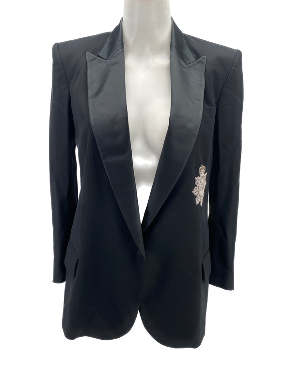 Blazer écusson en laine