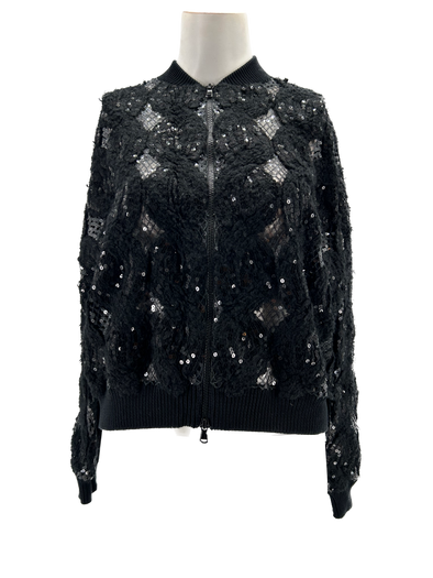 Gilet noir avec strass