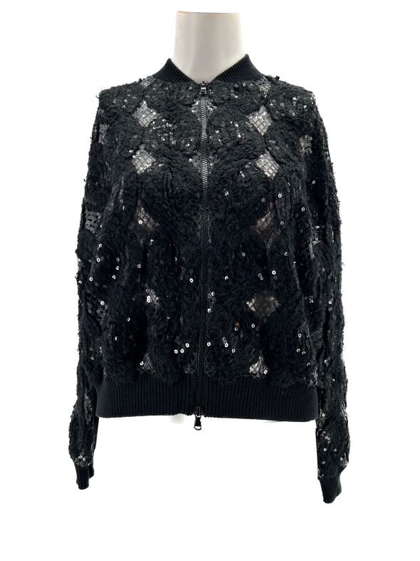 Gilet noir avec strass