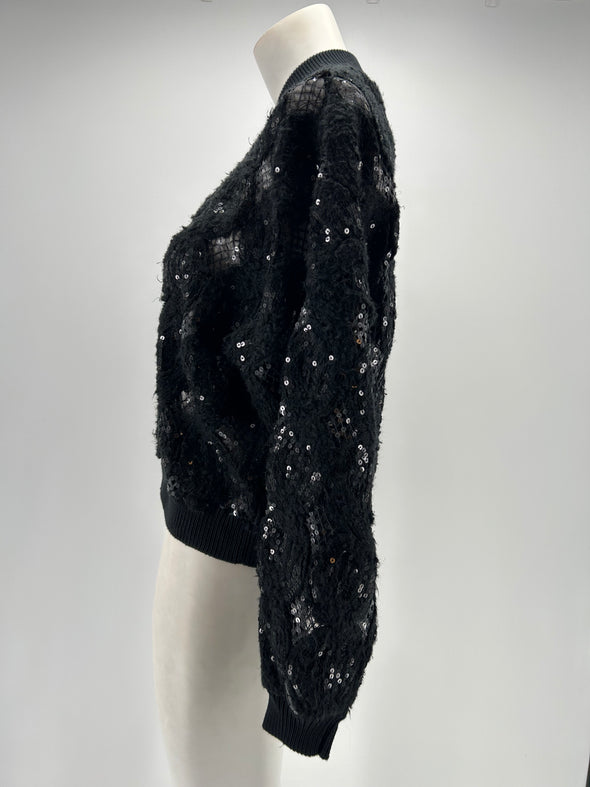 Gilet noir avec strass