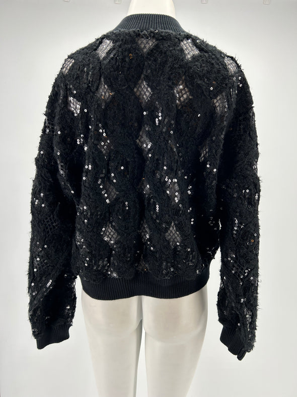 Gilet noir avec strass