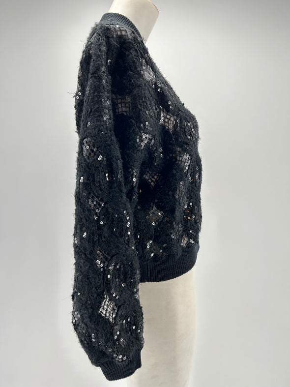 Gilet noir avec strass