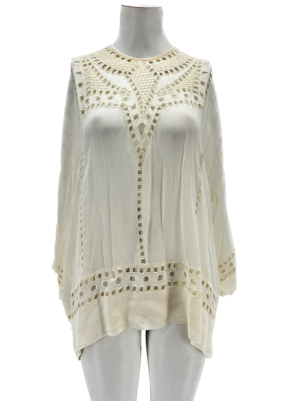 Blouse blanche brodée