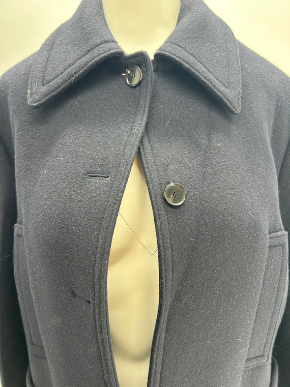 Manteau mi-long bleu nuit