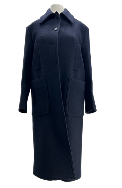 Manteau mi-long bleu nuit