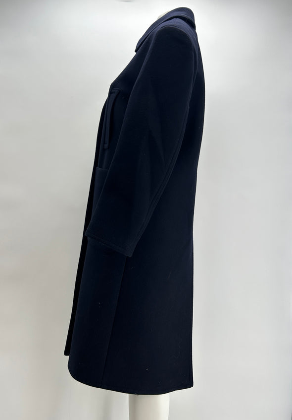 Manteau mi-long bleu nuit