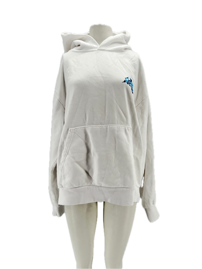 Sweat à capuche blanc