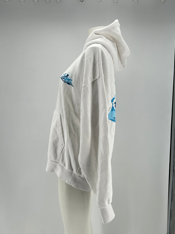 Sweat à capuche blanc