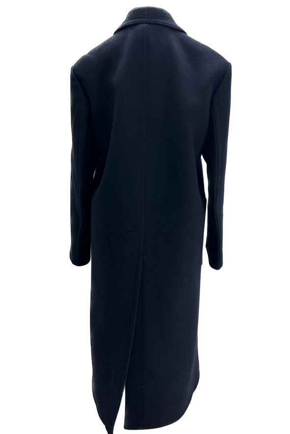 Manteau mi-long bleu nuit