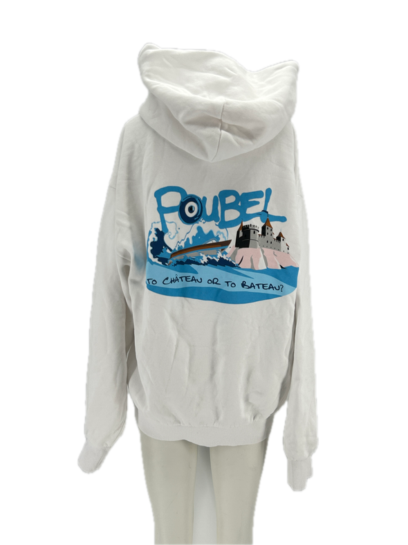 Sweat à capuche blanc