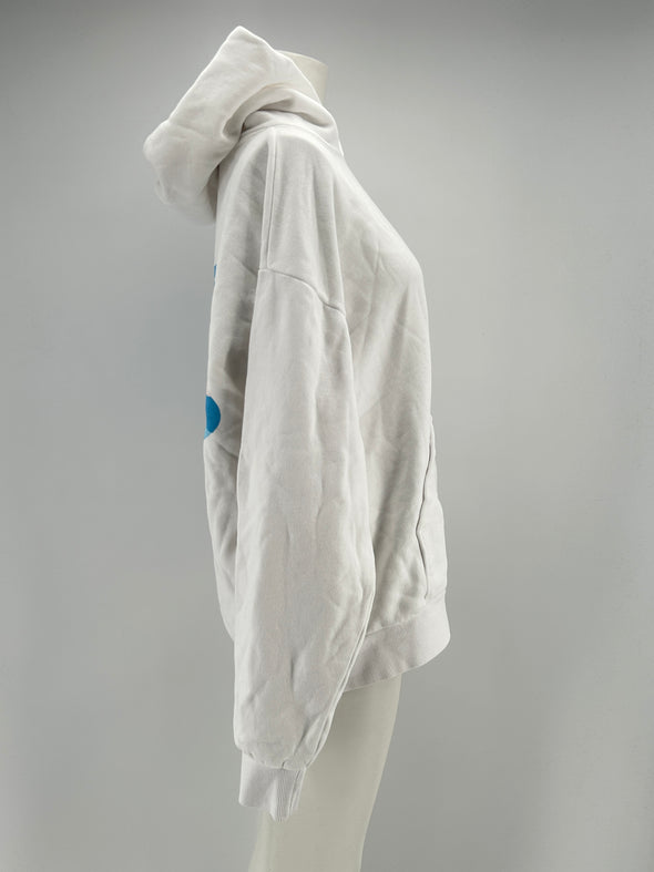 Sweat à capuche blanc