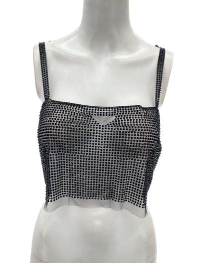 Crop top à strass