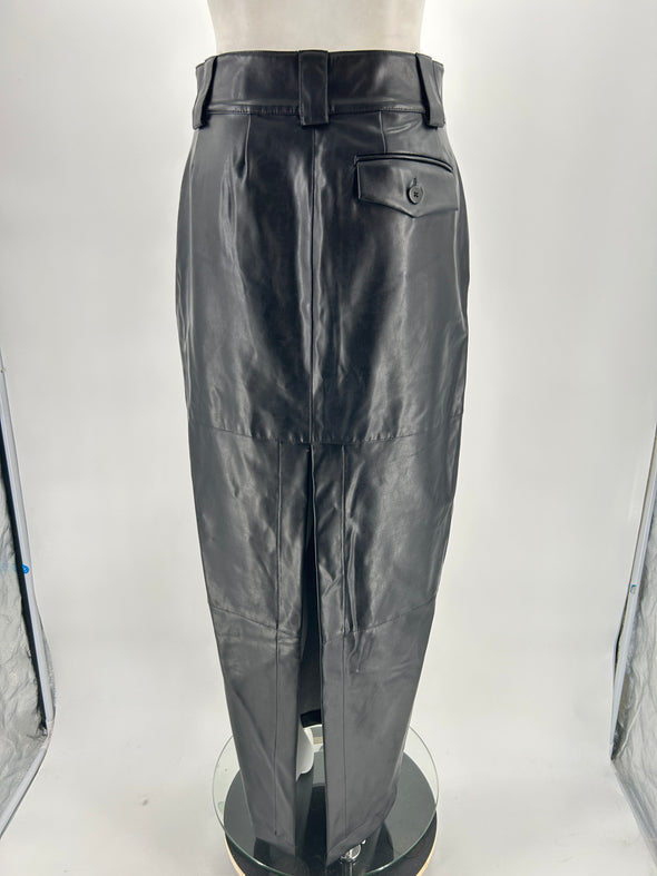 Jupe noire en simili cuir