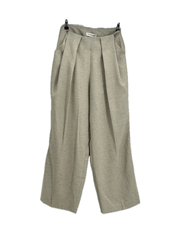 Pantalon large beige