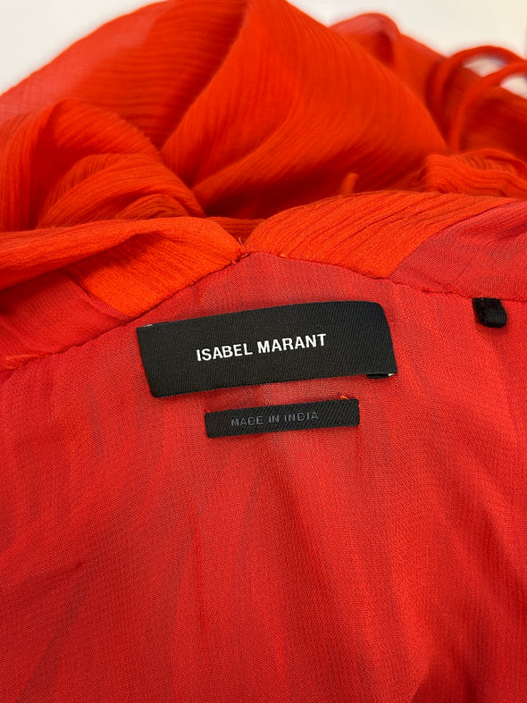 Robe "Alsaw" en soie rouge