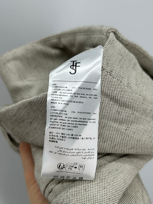 Pantalon large beige