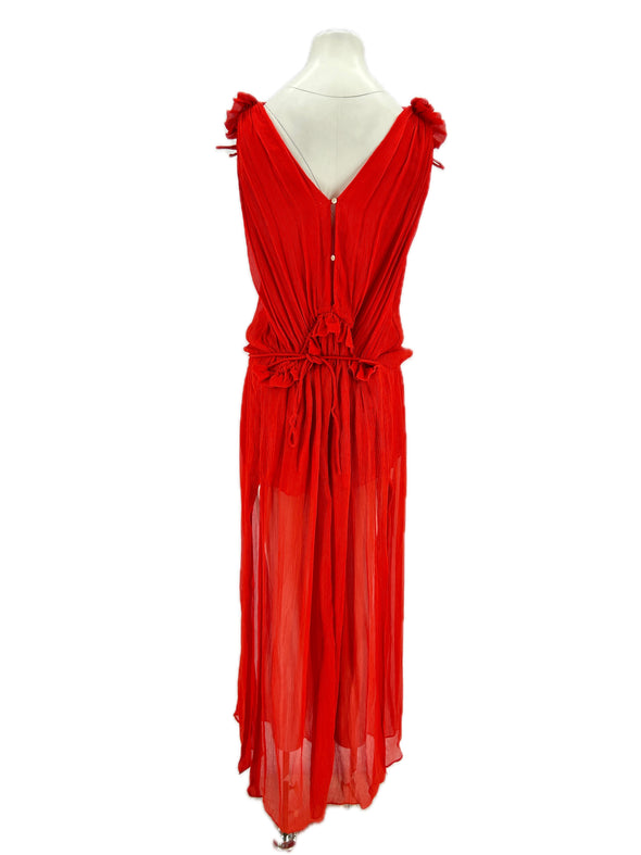 Robe "Alsaw" en soie rouge