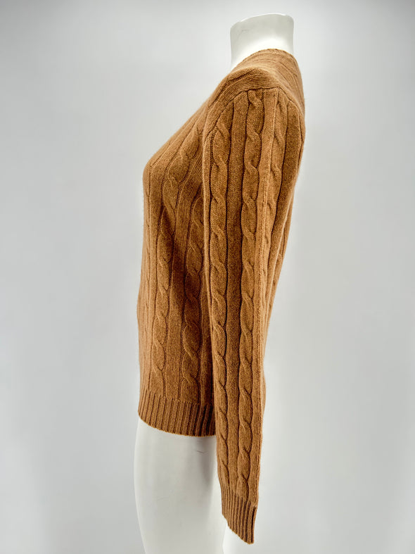 Pull en cachemire camel