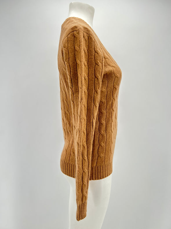 Pull en cachemire camel