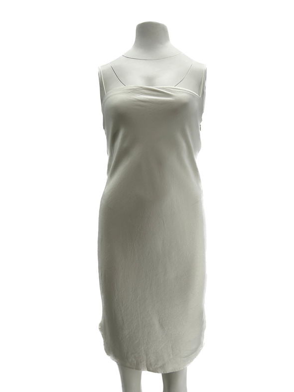 Robe blanche satinée "The Rachel"