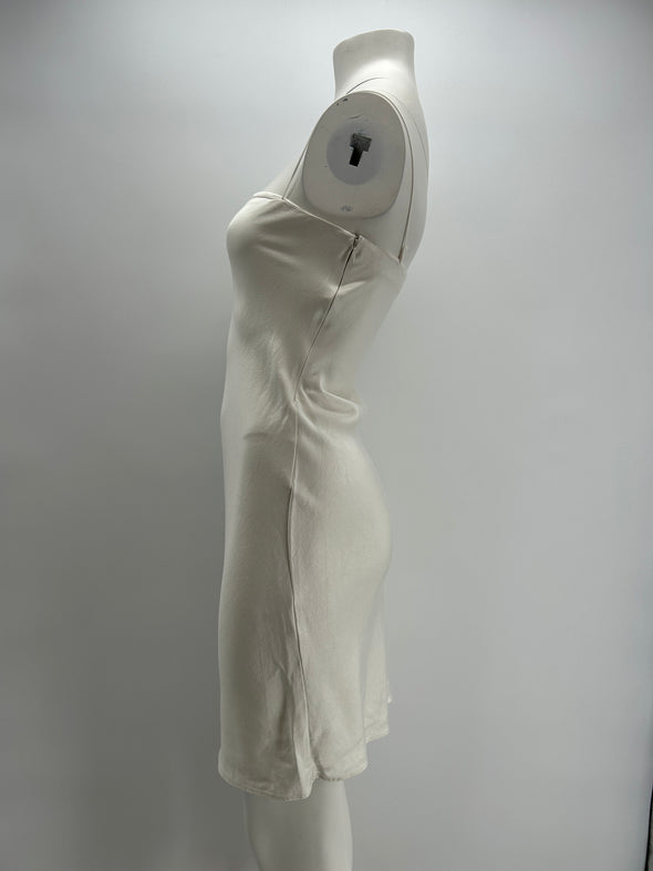 Robe blanche satinée "The Rachel"