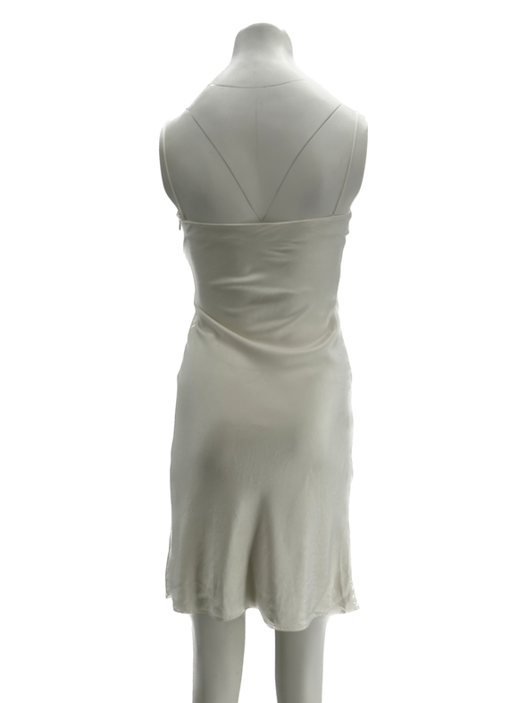 Robe blanche satinée "The Rachel"