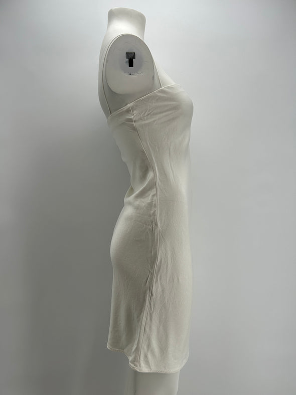 Robe blanche satinée "The Rachel"