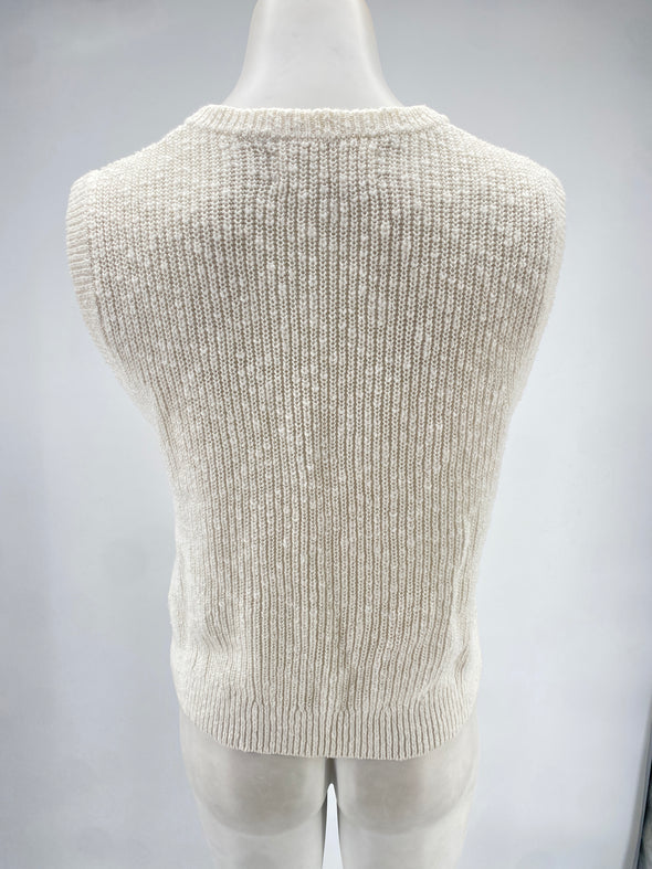 Top sans manche en crochet