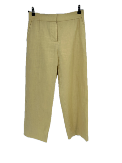 Pantalon en lin jaune