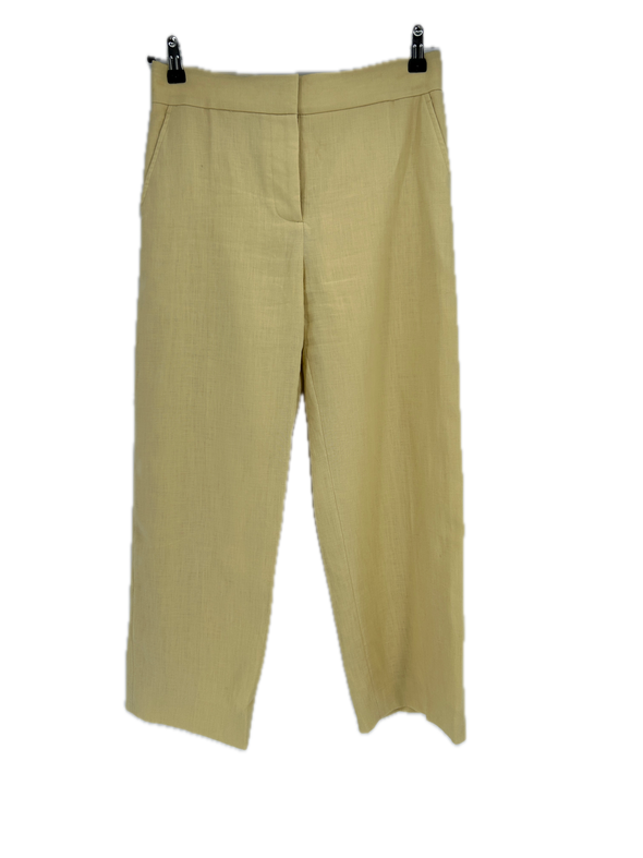 Pantalon en lin jaune