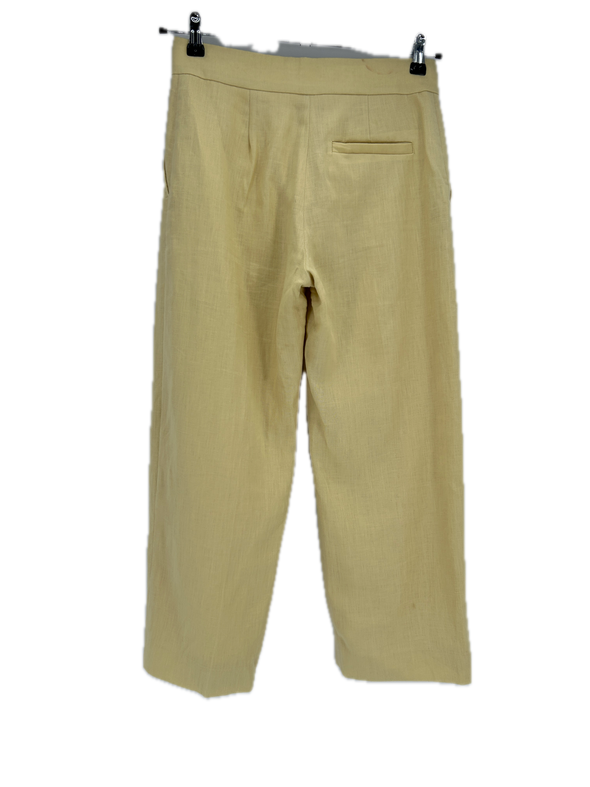 Pantalon en lin jaune