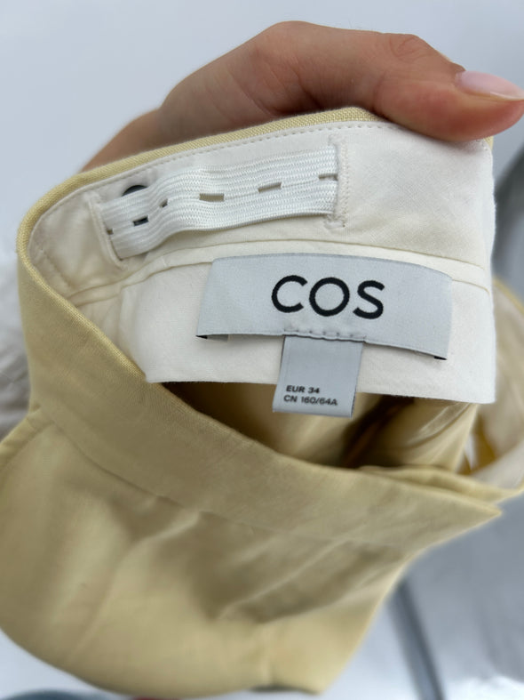 Pantalon en lin jaune