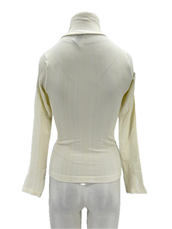 Pull écru en laine mélangée