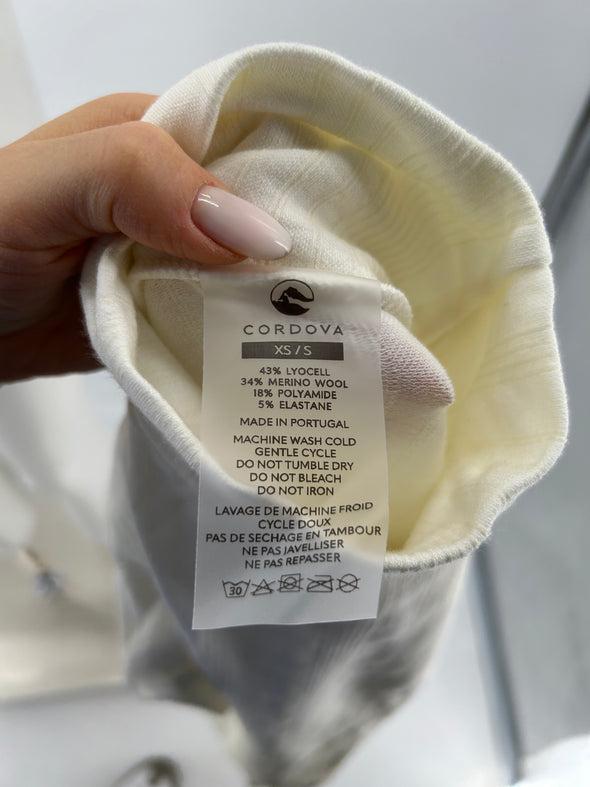 Pull écru en laine mélangée
