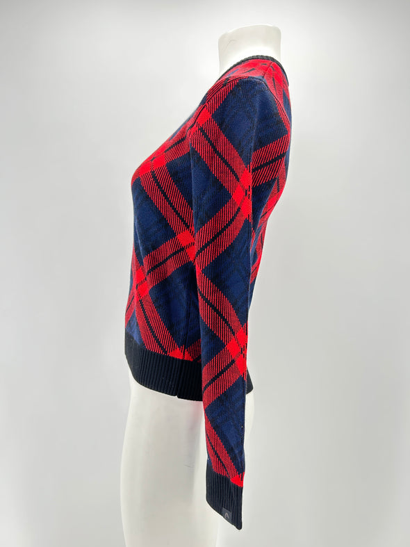Pull en laine bicolore