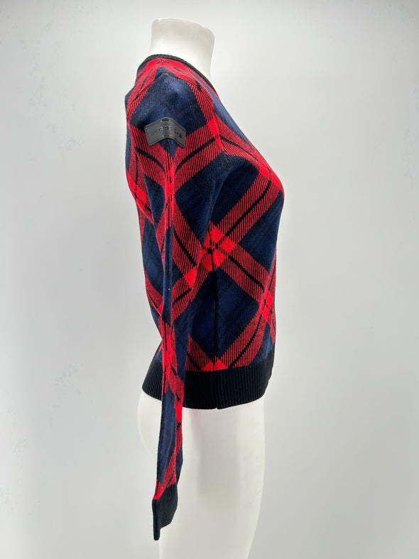 Pull en laine bicolore