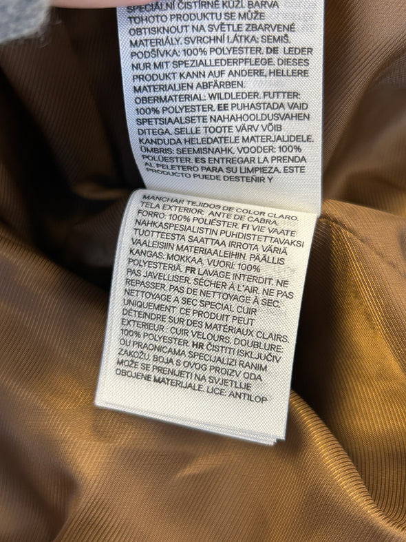 Veste en cuir suédé